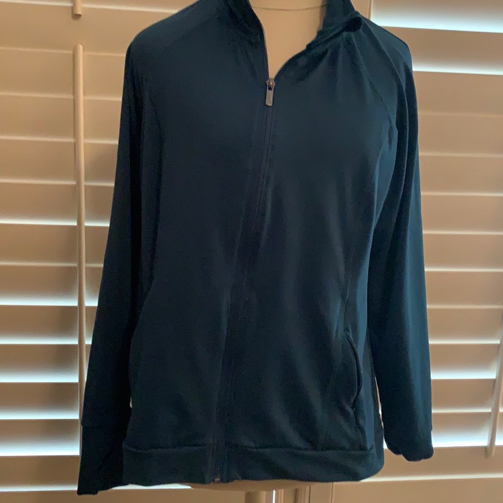 Full zip teal jacket, women’s XL